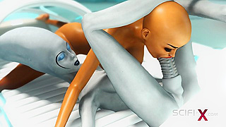 Futa Alien Seduces Captive Girl in Steamy Lab Encounter