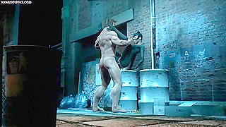 Catwoman Seduces Brooding Wolverine in Steamy Dark Alley Tryst