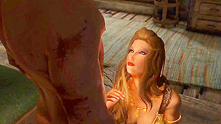 The Witcher Seduces Skyrims Sensual Innkeeper – Night of Burning Desire