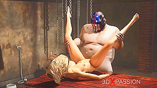 Curvy Domme Devours Submissive Blond in Fiery 3D BDSM Tryst