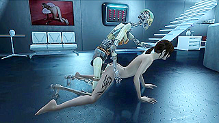 Petite Fanboy Pounded by Dual Dicks of Fallen Robot Masters