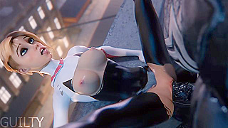 Gwen Wails as Venom Claims Her in Hot Spider-Sized Hentai Action