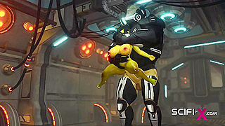 Alien Goddess Rides Huge Dick in Hot Spaceship Tryst