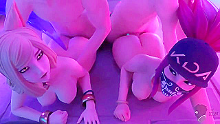 League Lovers Take Charge in Steamy Multi-Guy Hentai Encounter