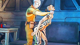 Space Seductress Takes Cosmic Pleasure from Tentacled Star Beast