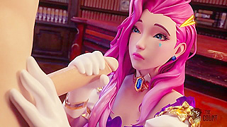 Seraphine Swallows Triple Load in Steamy Hentai Oral Fantasy