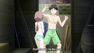Teen Fucks Busty Asian Babe While Creepy Neighbor Spies Silently Nearby