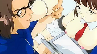 Maid Caught Beneath Desk in Steamy Encounter with Hungry Professor