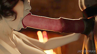 Voluptuous Vixen Seduces Hulking Minotaur in Fiery Dining Room Tryst