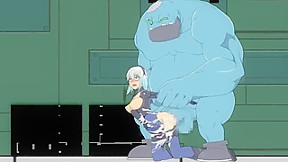 Galactic Huntress Overwhelmed by Alien Tentacles in Cosmic Battle Lust