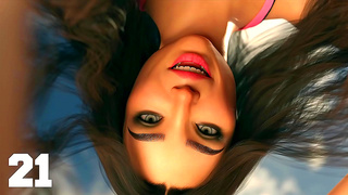 Curvy Brown-Haired Beauties Turn Steamy Yoga Into Wild 3D Hentai Fun