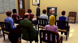 Busty Boss Teases Sims 4 Crew in Steamy Office Hentai Fantasy Fling