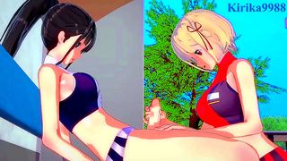 Chisatos Busty Futanari Surprise Leads to Hot Creampie Fun