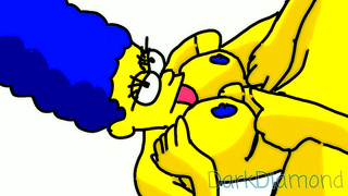 Marge Simpsons Sultry Cartoon Romance Ignites in Busty Hentai Fantasy