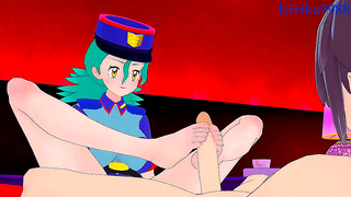 Nurse Joy Officer Jennys Hot Lesbian Tryst with Creampie Pleasure