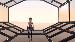 Brave Brunette Strolls Through Fallout Wasteland in Sensual Anime Style