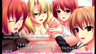 Luscious Harem Pleasures Hero with Sensual Quad Blowjob in Steaming Ijiru Fantasy