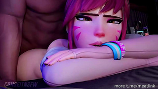 D.Va Gets Wild in Steamy 3D Hentai Action