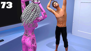 AI Vixen Teases Lone Astronaut with Seductive Yoga in Zero Gravity