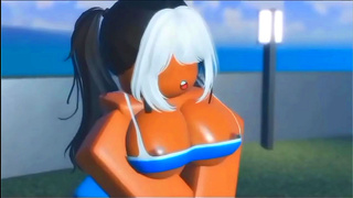 Half-Life Twins Dominate Roblox Guy in Hot Anime Gay Encounter