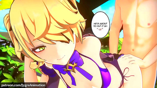 Mystic Mage Receives Powerful Load in Hot Genshin-Themed Encounter