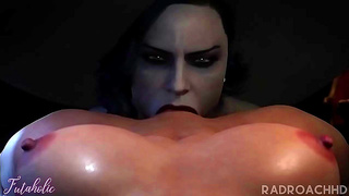 Domme Takes Control with Rough Anal Creampie on Busty Submissive Shemale