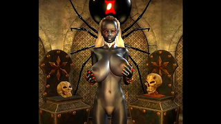 Busty Drow Tempts Brave Hero in Sultry Magical Tryst
