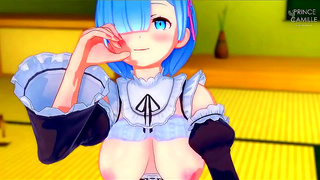 Rems Gentle Caress: Steamy Handjob Romance in Re:Zero Fantasy World