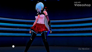Haku Dominates with Luscious Curves in Hot MMD Action
