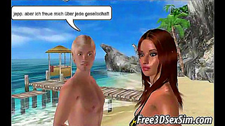 Bronde Babe Rides Wild Waves on Sunny Beach Dunes
