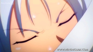 Luscious Anime Babes Clash in Sensual Leg-Lock Embrace