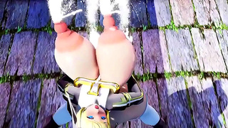 Curvy MMD Nun Tempts Fate with Seductive Moves Steaming Desires