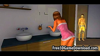 Luscious Long-Haired Goddess Tempts Lover in Hot 3D Animated Tryst