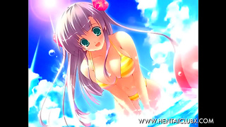 Seductive Ecchi Goddess Teases Mate with Steamy Strip Routine