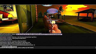 Passionate Anime Duos Steamy Beach Tryst at Dusk on IMVU