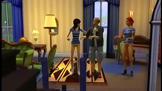Seductive Sims Couple Sparks Forbidden Desire in Steaming Anime Tryst