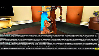 IMVU Beauty Gets Ravaged by Two Cocks after Sensual Blowbang Encounter