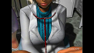 Busty Nurses Seduce Patient with Wild Double Blowjob in Steamy Hentai Clinic