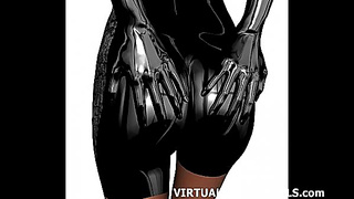 Curvy VR Beauty Tempts Lover in Hot Animated Nightclub Tryst