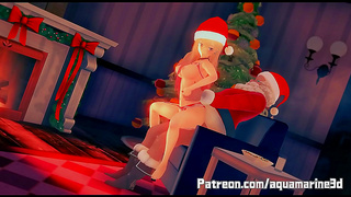 Marine Finds Holiday Desire Beneath Twinkling Christmas Lights – Naughty 3D Fantasy