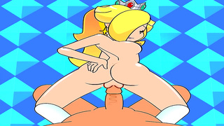 Daisy Teases Samus Rosalina in Steamy Lesbian Hentai Encounter