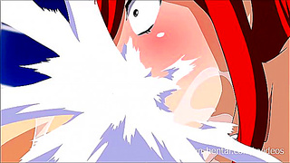 Erza Tempts Dreamy Hero with Hot Blowjob Explosive Pleasure – Fairy Tail Parody