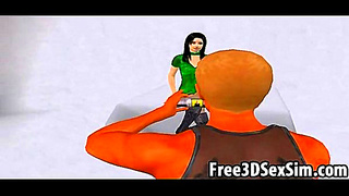 Curvy Brunette Tempts in Steamy Cartoon Fantasy Photoshoot Seduction
