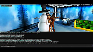 Busty Rose Entices You in Steamy Christmas Fantasy – 3D Hentai Heat