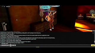 Anime Beauty Teases Her Lover in Sultry IMVU Room Play