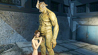 Desperate Teen Serviced by Hulking Green Mutant in Fallout Lust Dunes