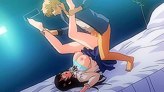 Forces Busty Beauty into Steamy Post-Summer Hentai Tryst