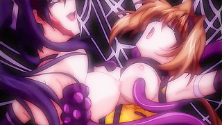 Harukos Tentacles Claim Bound Ninja in Hot Surrender