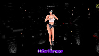 Neko Babe Seduces Partner in Sultry 3D Anime Tryst for IMVU Fantasy