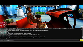 Alluring 3D Anime Babe Teases Santas Cock with Steamy Christmas Blowie in IMVU